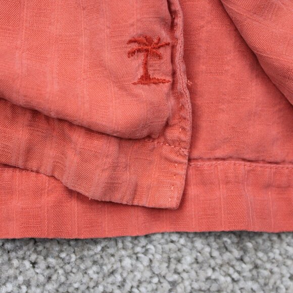 Tommy Bahama Camp Shirt Mens 2XL XXL Red Loop Collar 100% Silk Short Sleeve - Picture 9 of 16